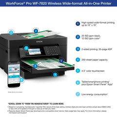 Epson WorkForce Pro WF-7820 Wireless All-in-One Wide-format Printer