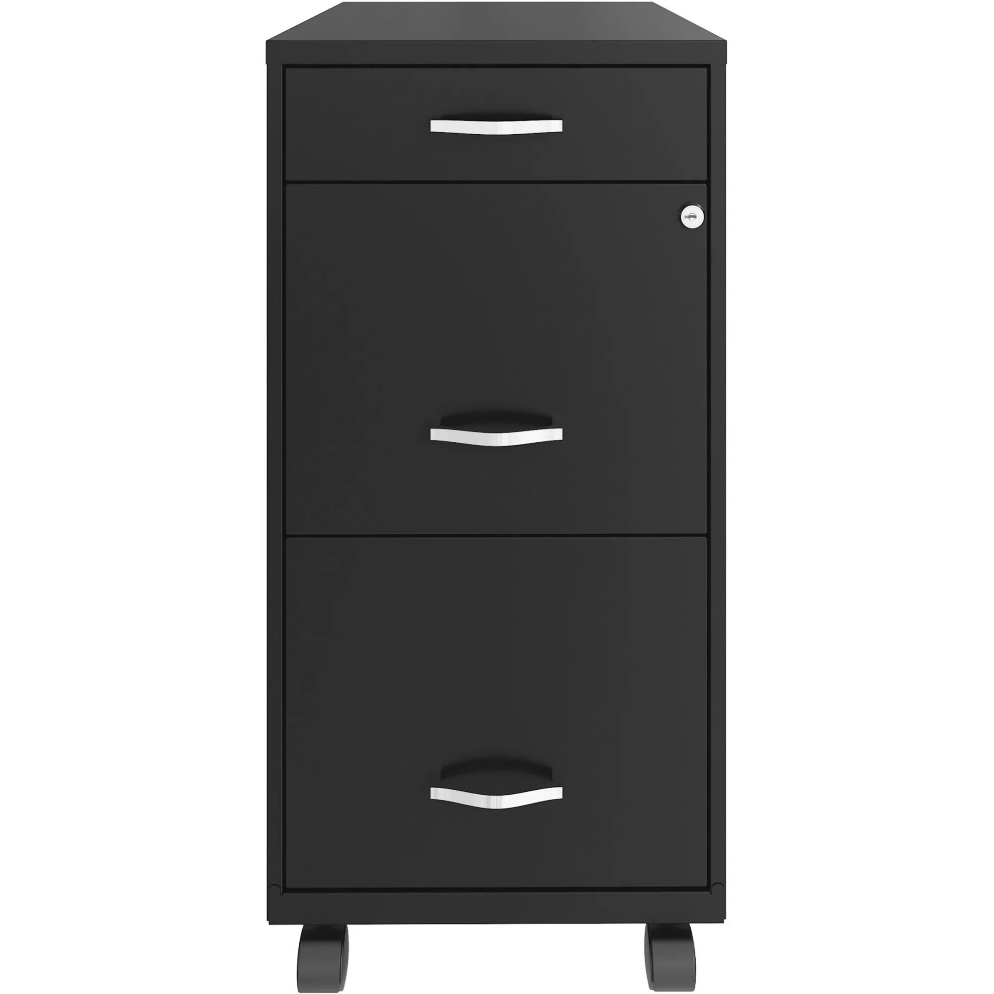 Lorell 18 in. Three-Drawer File Organize Cabinet, Black