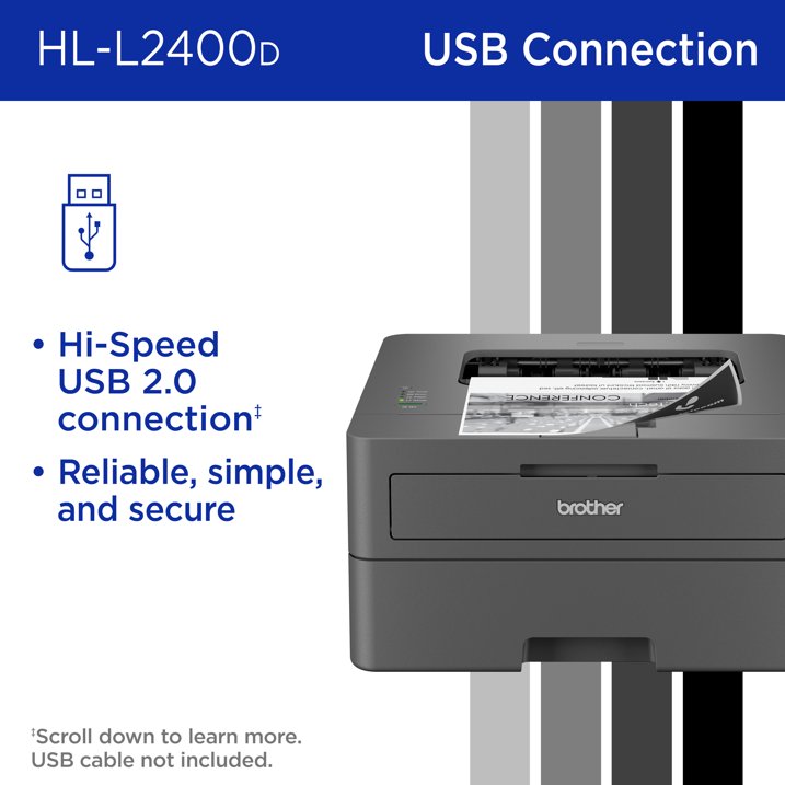 Brother HL-L2400D Compact Monochrome Laser Printer