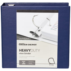 Office Depot Brand Heavy-Duty View Binder, 4" Rings