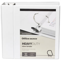 Office Depot Brand Heavy-Duty D-Ring View Binder, 5" Rings