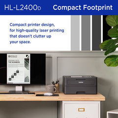 Brother HL-L2400D Compact Monochrome Laser Printer