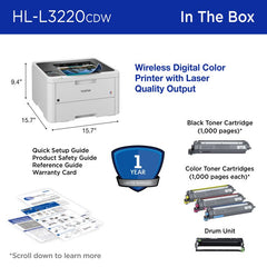 Brother HL-L3220CDW Wireless Compact Digital Color Printer