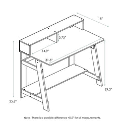 Furinno Simplistic A Frame Computer Desk, Columbia Walnut