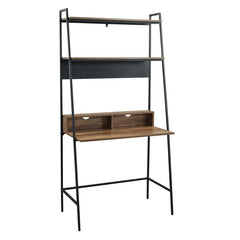 Walker Edison Modern 36" Ladder Writing Desk in Reclaimed Barn Wood