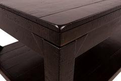 Signature Design by Ashley Rogness Rustic Rectangular Lift Top Coffee Table, Distressed Dark Brown