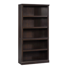 Sauder Select 5 Shelf Wood Bookcase, Jamocha Wood Finish