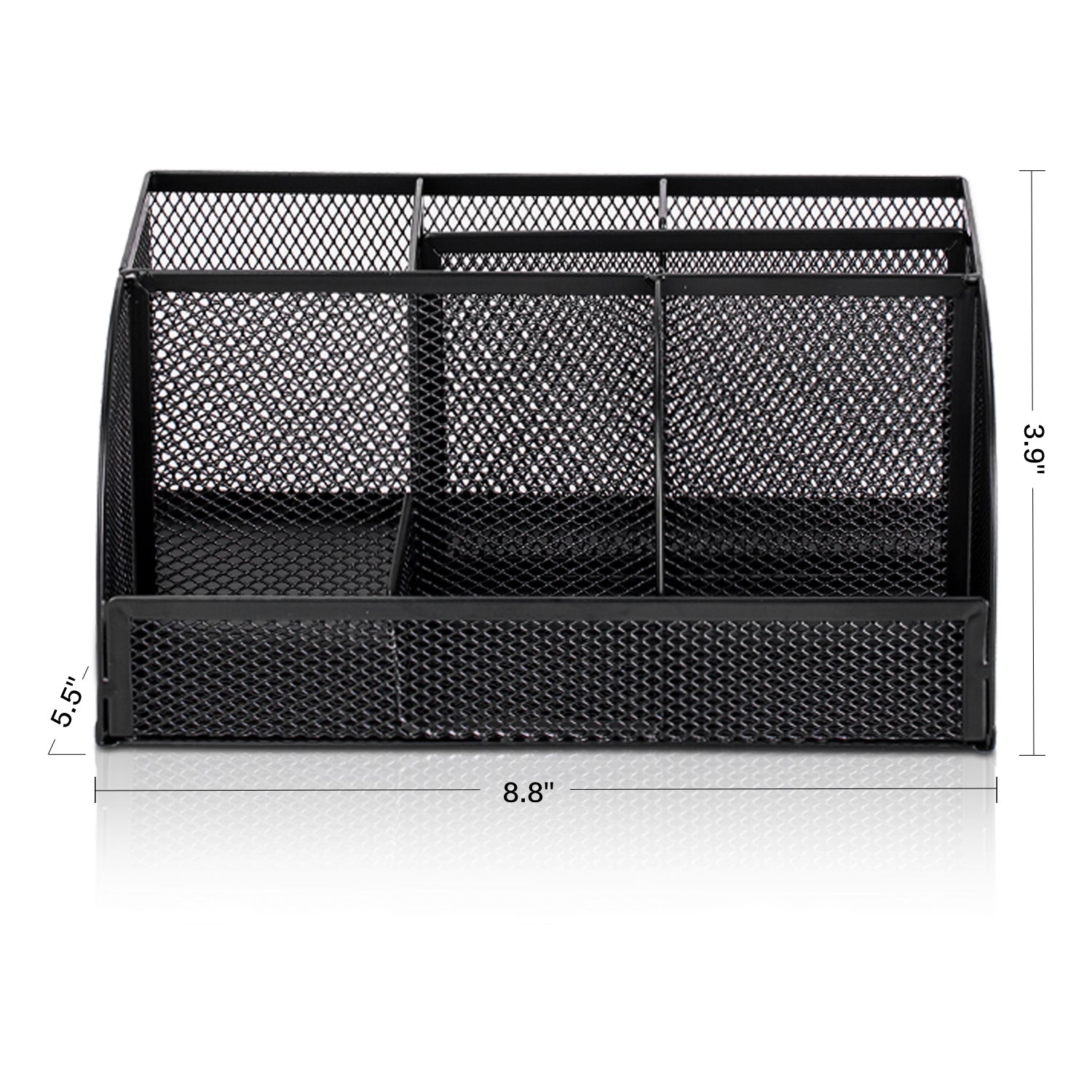 Deli Mesh Desktop Organizer Office Supplies, 7 Compartments, Black