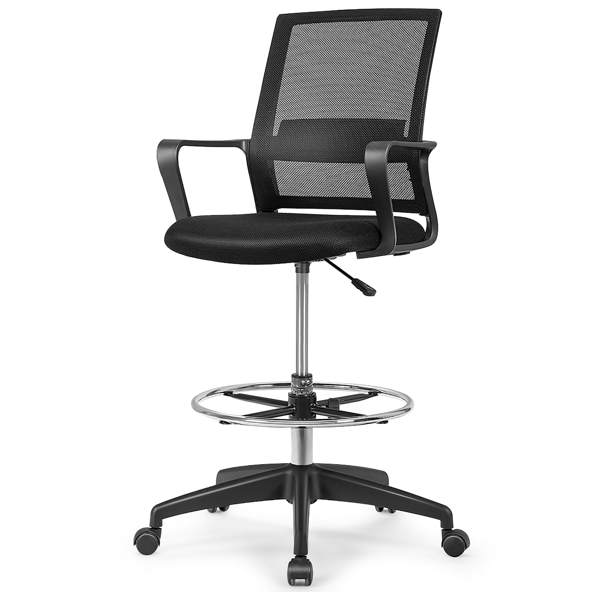 Costway Drafting Chair Tall Office Chair Adjustable Height w/Footrest