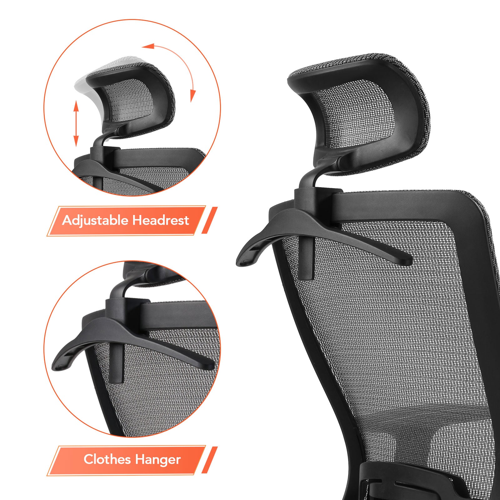 FLEXISPOT Ergonomic Back Mesh Swivel Height Adjustable Office Chair with Armrests Gray