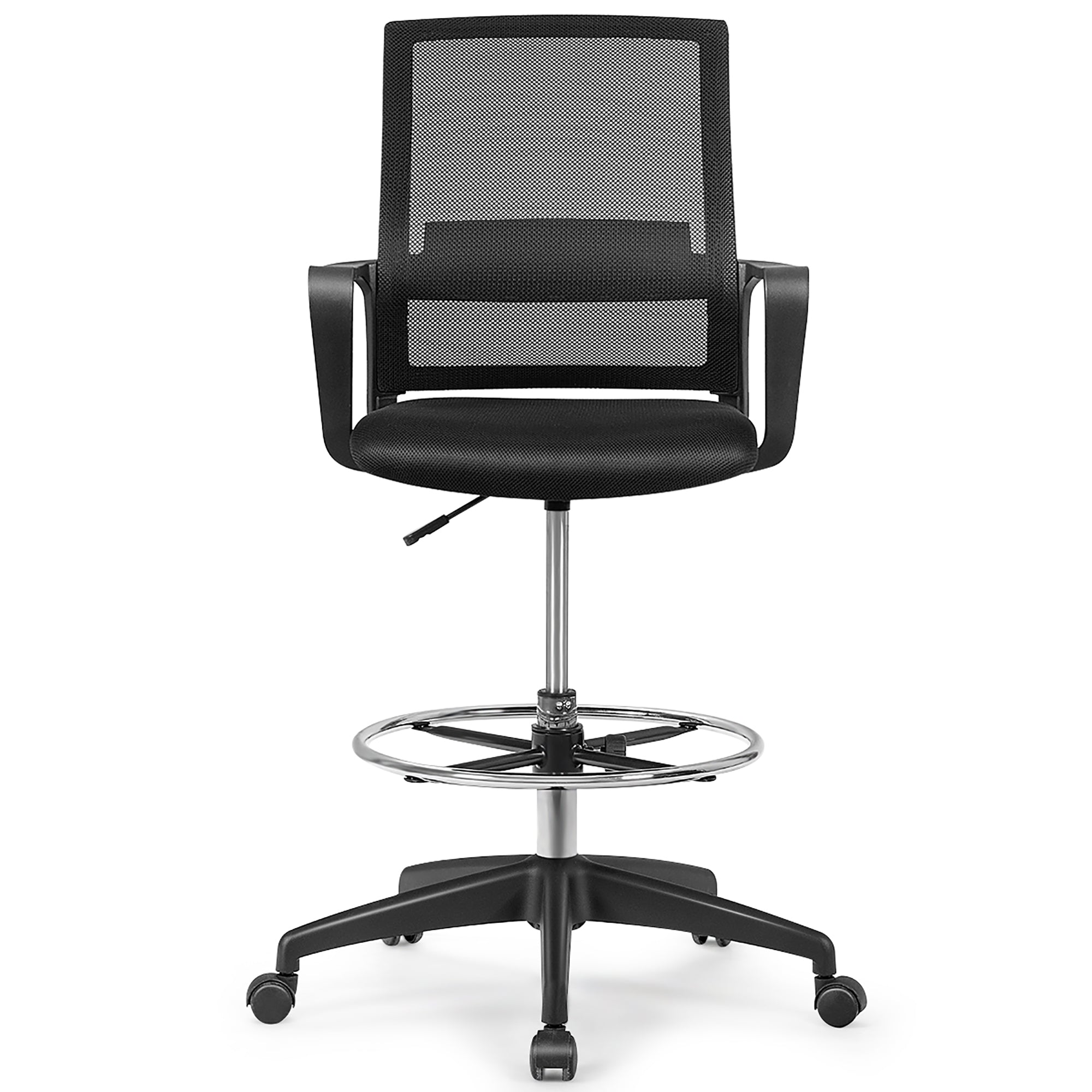 Costway Drafting Chair Tall Office Chair Adjustable Height w/Footrest