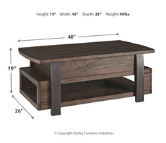 Vailbry Coffee Table with Lift Top