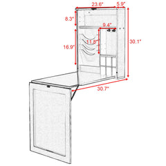 Costway Wall Mounted Table Convertible Desk