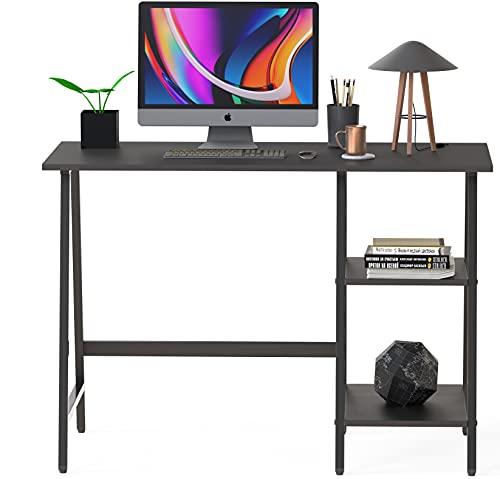 SHW Trestle Home Office Computer Desk, Black