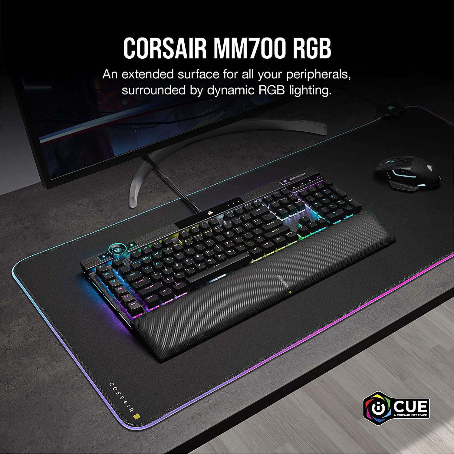 Corsair MM700 RGB Extended Cloth Gaming Mouse Pad