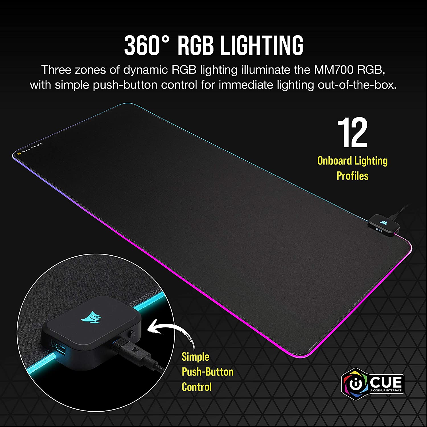 Corsair MM700 RGB Extended Cloth Gaming Mouse Pad