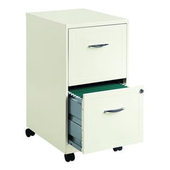 Scranton 2 Drawer Steel Mobile File Cabinet in Pure White