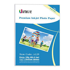 Uinkit 100 Sheets Photo Paper 11x17 Glossy Inkjet 50lb Value Packed Brochure Poster Playbill Obituary Papers for Funerals Bulletin Gallery Show Photographic 11 x 17 Copy Printing A3