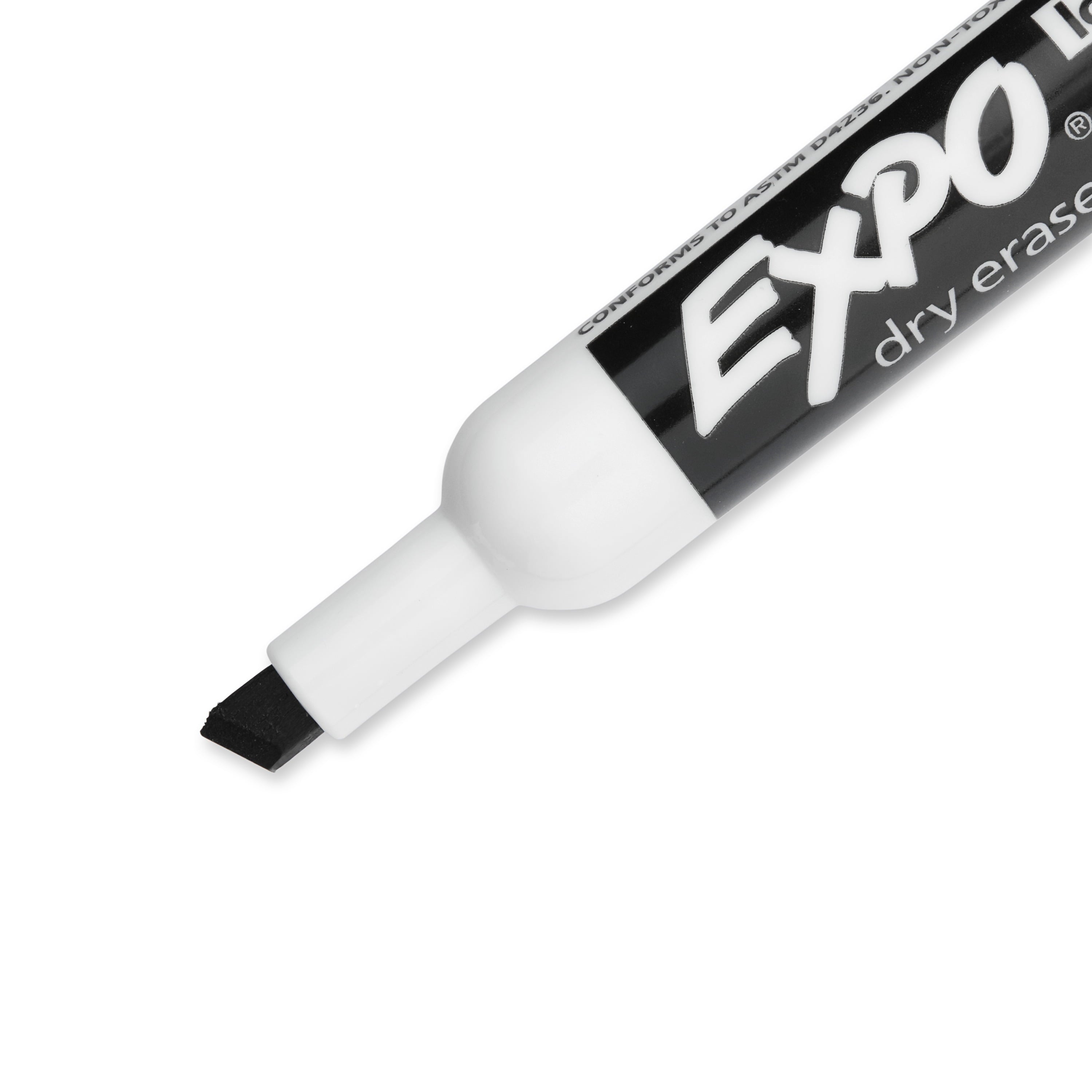 Expo Low Odor Dry Erase Markers, Chisel Tip, Black, 36 Count