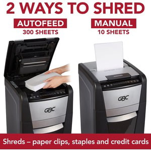 GBC AutoFeed+Office Shredder,300X,Cross-Cut,300 Sheets