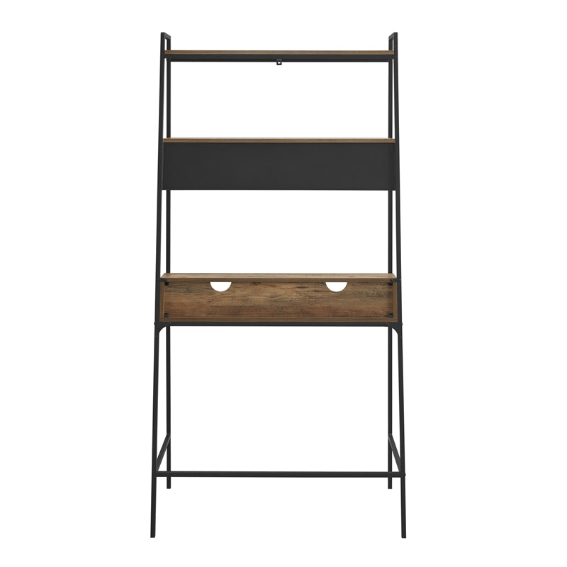 Walker Edison Modern 36" Ladder Writing Desk in Reclaimed Barn Wood