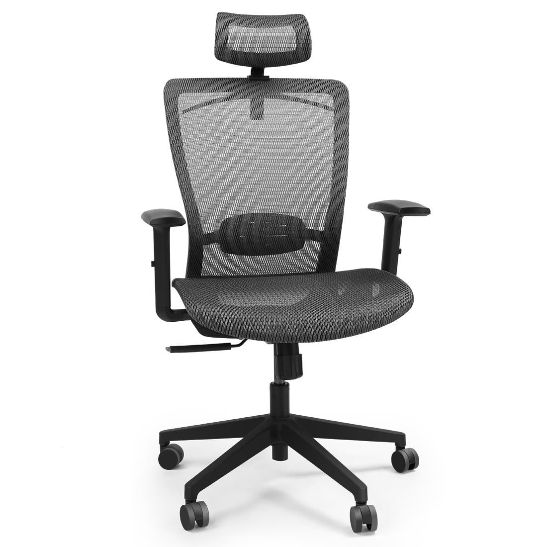 FLEXISPOT Ergonomic Back Mesh Swivel Height Adjustable Office Chair with Armrests Gray