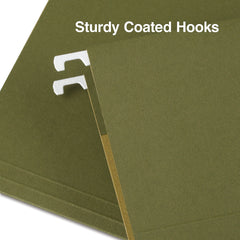 Staples Hanging File Folder 5-Tab Letter Size Standard Green 100/Carton ST266262-CCVS