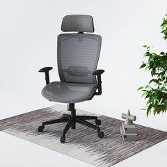 FLEXISPOT Ergonomic Back Mesh Swivel Height Adjustable Office Chair with Armrests Gray