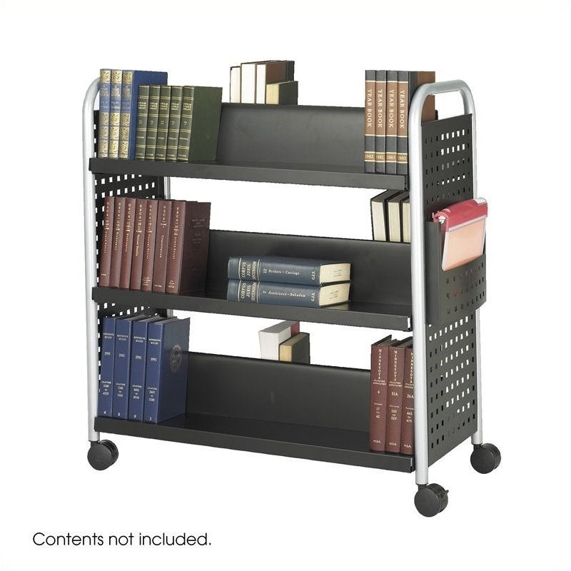 Safco Scoot Double Sided 6 Shelf Book Cart