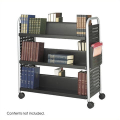 Safco Scoot Double Sided 6 Shelf Book Cart