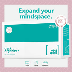 Mindspace Desk Organizers 5 Compartments with Drawer Desktop Organizer for Room and Office Supplies and Accessories Rose Gold