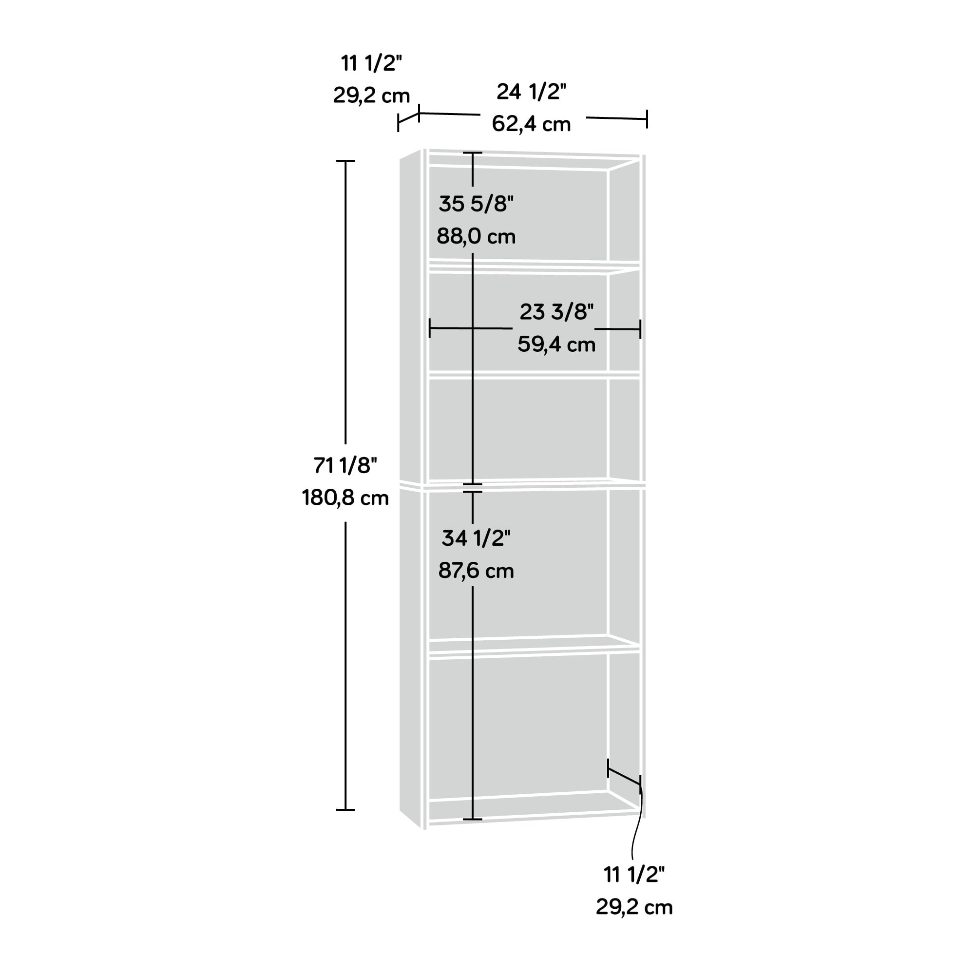 Sauder Beginnings 5 -Shelf Bookcase, Soft White Finish