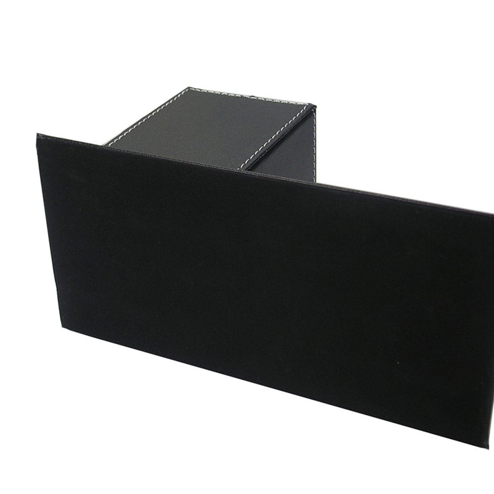 KINGFOM Business Card Holder, PU Leather Pen Holder Business Card Box Name Card Holder Office Organizer Desktop Organizer Black