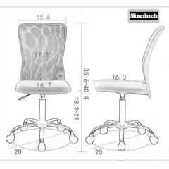 Ergonomic Mesh Office Computer Chair Adjustable Stool Back Support Modern, Black