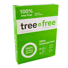 Tree Free Copy Paper, 20 LB, 8.5" x 11", 92 Bright, 100% Tree Free Carbon Neutral Acid Free (500/Ream)