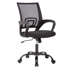 BestOffice Executive Chair with Lumbar Support & Swivel, 250 Ib. Capacity, Black