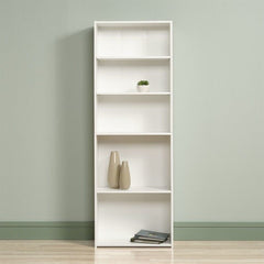 Sauder Beginnings 5 -Shelf Bookcase, Soft White Finish